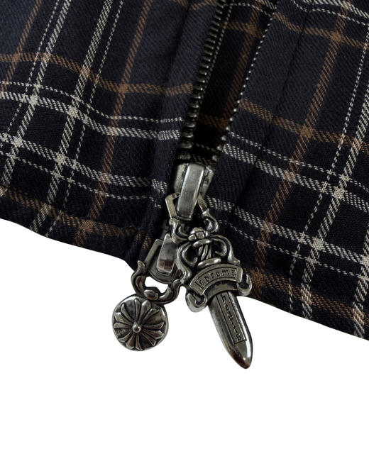 男款拉链格纹短袖衬衫hu009 商品图2