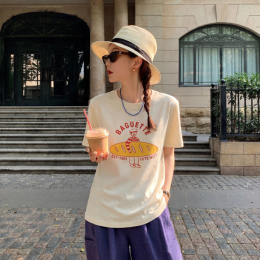 （3件起拍，单拍不发货）2026花型全面升级品质纯棉韩系印花T恤短袖全包边yc0420014 商品图3