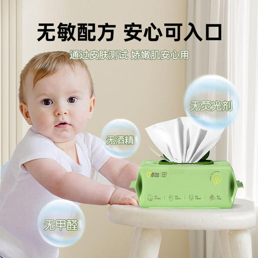 Bessni贝皙妮·恐龙80片婴儿手口湿巾 商品图1