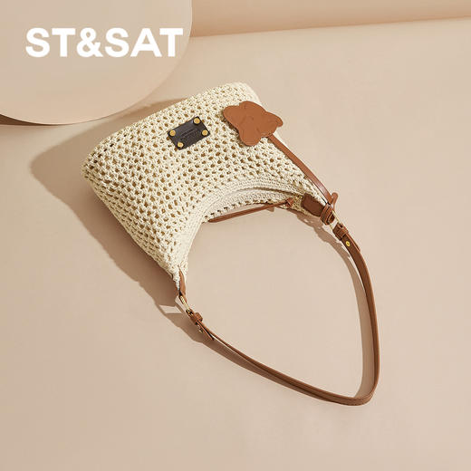 星期六度假风夏日草编休闲沙滩包SSD521A03M 商品图3