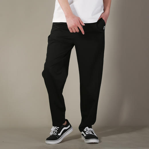 DRONKOO 2026 松紧腰前破缝麦穗肌理针织薄休闲长裤 商品图1