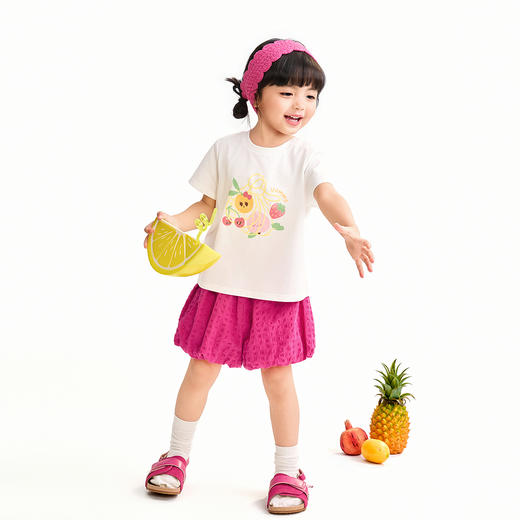 【实体店同款】女童圆领短袖上衣夏季新款安奈儿童装XG621203 商品图5