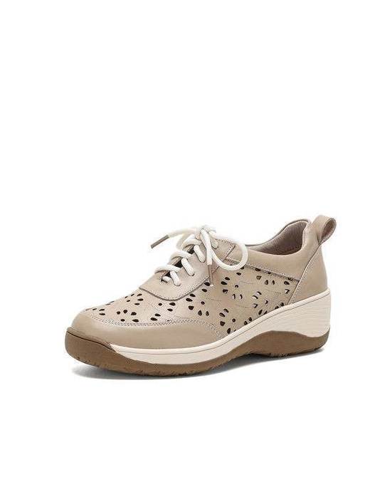 【预售5天】真皮镂空洞洞鞋女夏季新款轻盈防滑妈妈鞋耐磨旅游健步休闲鞋168XY&L027 商品图4