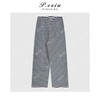 04-3潘依绣丁丁宠粉美式慵懒风撞色条纹宽松松紧腰直筒休闲裤W-63533 商品缩略图2