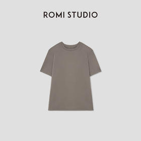 ROMI STUDIO 百搭宽松圆领休闲纯色简约打底短袖T恤女RWCRSM1715