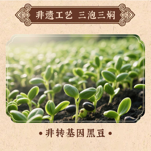 【口感饱满】葛圣源 竹盐黑豆 238克/罐 无油干炒美味酥脆 商品图2