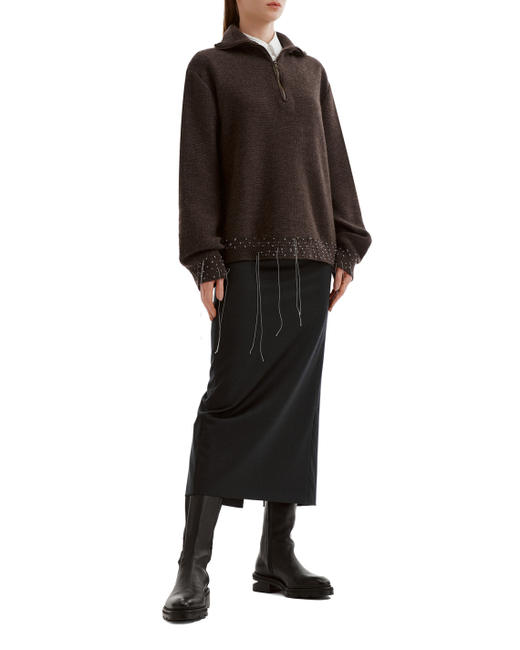 女款半拉链针织毛衣ZO016 商品图1