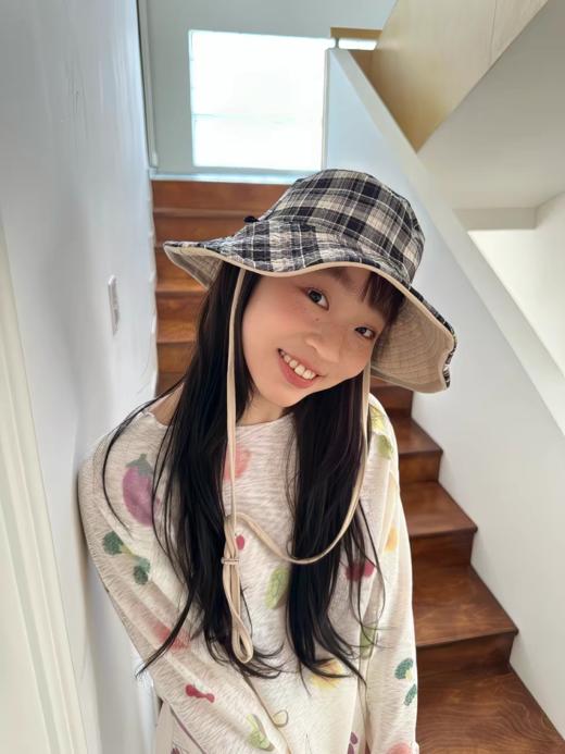 nothe Case布然/NC261829/「白夜橡树」双面戴 复古格纹遮阳渔夫帽 商品图1