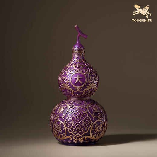铜师傅《紫气临门》紫气东来招财葫芦紫铜摆件中式办公室装饰礼品 商品图4