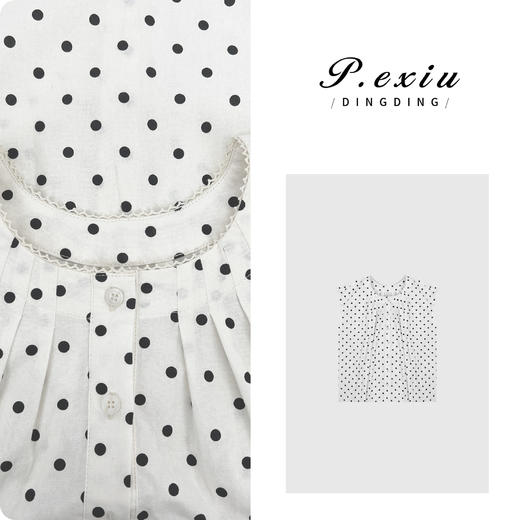 04-3潘依绣丁丁宠粉PanYiXiu/潘依绣【云朵泡泡】苎麻甜美感韩系小飞袖减龄衬衫W-62081 商品图0