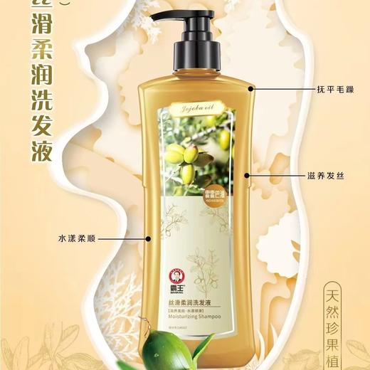 霸王洗发水霍霍巴籽油丝滑柔润洗发液改善毛躁丝滑飘逸新款家庭装780ml 商品图3