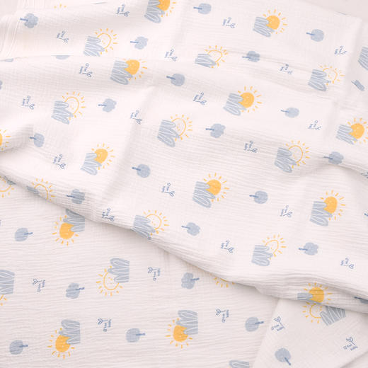 棉果果夏季新品男童女童防蚊5A抗菌双层纱布毯子(120*150cm)M205552200138 商品图2