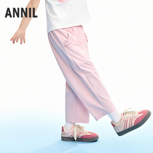 【实体店同款】女童全腰梭织七分裤夏季新款安奈儿童装AG626248 商品图2