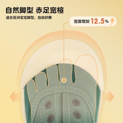 TOPSTAR儿童帆布鞋赤足宽楦女童幼儿园室内鞋抗菌防水男童小白鞋聚 商品图3