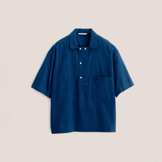 A Kind of Guise TAITA SHIRT 意大利制蓝染宽松剪裁短袖衬衫 商品图4