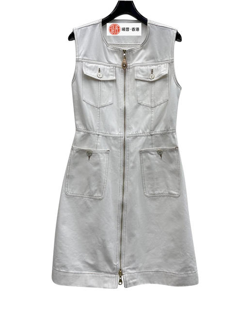 女款拉链无袖牛仔连衣裙ba 商品图0