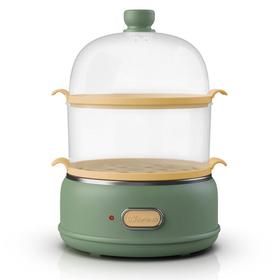 【自营】小熊 多功能双层煮蛋器 自动跳断 透明上盖 防烫提手 ZDQ-B14E8 双层一键操作可做蛋羹蒸蛋自动断电防干烧