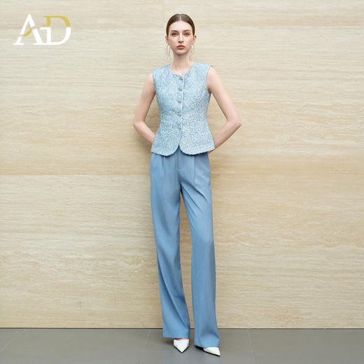 AD高级感小香风马甲套装女夏2026新款超火穿搭巨好看漂亮两件套装 商品图1