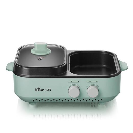 【自营】小熊(Bear) 电烧烤炉多功能料理锅电火锅 家用无烟电烤炉烤肉机烤涮一体锅烧烤机 DKL-C12J5大功率分区控温不粘烤盘煎烤涮一体易洗 商品图0