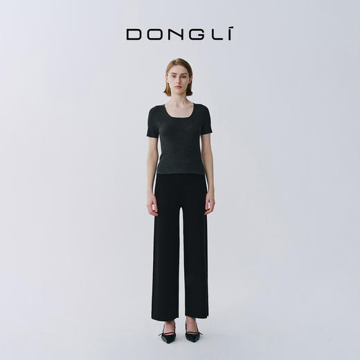 东黎 • 岛屿假日-线影裤 女士精纺阔腿裤 2152 商品图2