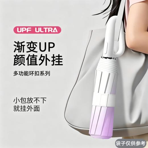 【颜值外挂❗️渐变环扣全自动晴雨两用伞】便携挂伞 晴雨两用 一秒开收 女太阳伞防晒防紫外线遮阳便携男加大号雨伞 商品图5