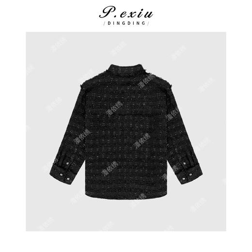04-4潘依绣丁丁宠粉【暗夜星芒】羊毛银丝珠片毛呢时髦小香风外套M8985 商品图2