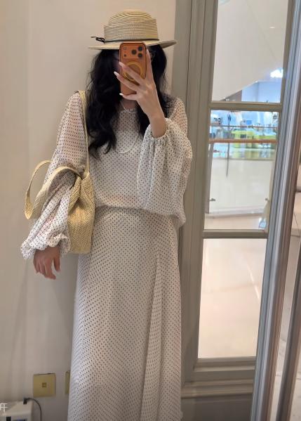 【门店同款】ENJOY夏季定制面料飘逸波点裙套装 170796785 商品图2