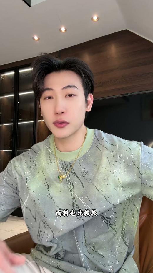 26T152SDSA男装2026新款高贵轻奢时尚扎染凌乱线条印花圆领短袖T恤百搭 商品图0