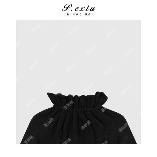 04-4潘依绣丁丁宠粉赫本风花苞领套头长袖毛织毛衣Q1969 商品图1