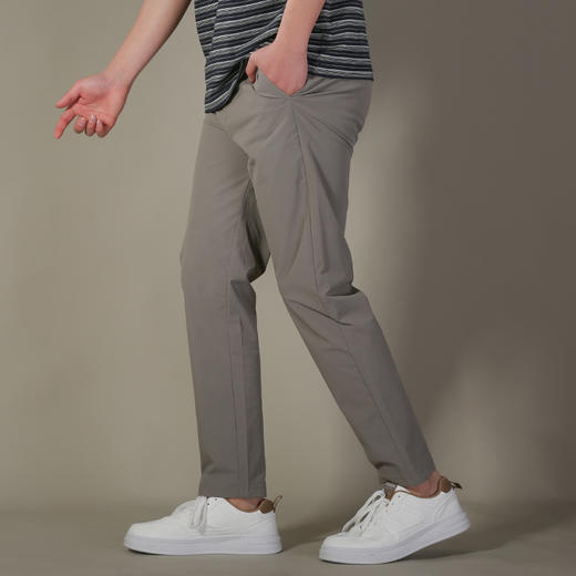 DRONKOO 2026 正常腰左袋绣线织唛后袋四竖绣线直弹薄休闲长裤 商品图2