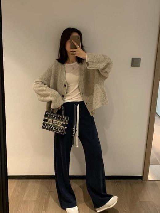 MAX新款抽绳字母飘带窄腿裤莫代尔牛奶丝阔腿直筒裤 商品图10