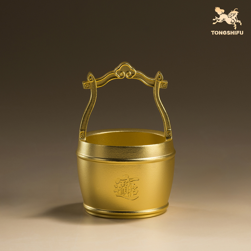 铜师傅《一桶金》书房装饰水桶铜摆件 招财进宝日进斗金乔迁礼物