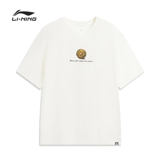 李宁反伍BADFIVE男子宽松短袖文化衫AHSW167 商品图3