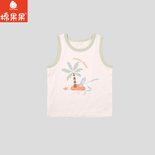 棉果果夏季新品男童卡通纯棉凉感防蚊5A抗菌背心M201170226214 商品图0
