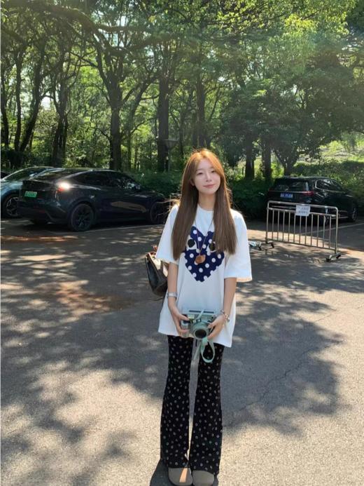 <曾小咸推荐>4.11新品上新 260G纯棉川久波点爱心短袖  日常109！！ 活动价79！！【预售款，预计3-15天发货】 商品图2