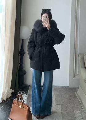 【门店同款】ENJOY冬季狐狸毛领连帽羽绒服 168995751