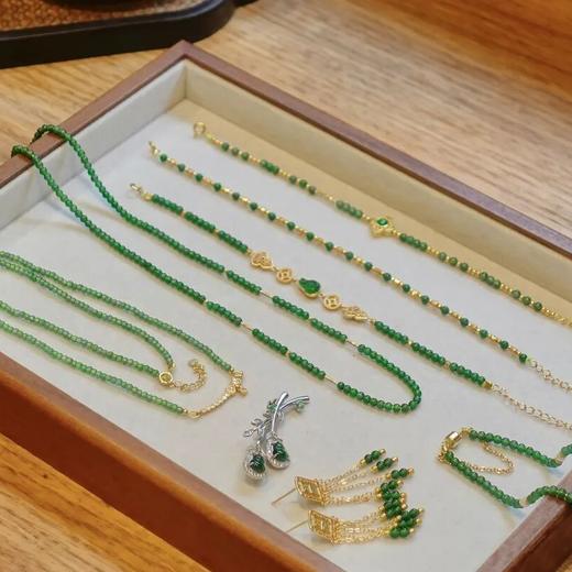 翡翠A货正阳绿小米珠，藏着中国人刻在骨子里的美好祈愿：平安、福禄、顺遂、安康 商品图1