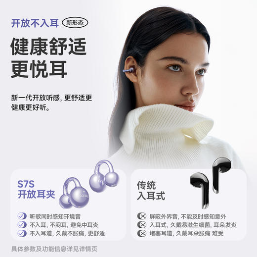塞那S7S AI蓝牙耳夹式耳机(72小时发货) 商品图7