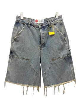 男款毛边破损休闲短裤la009