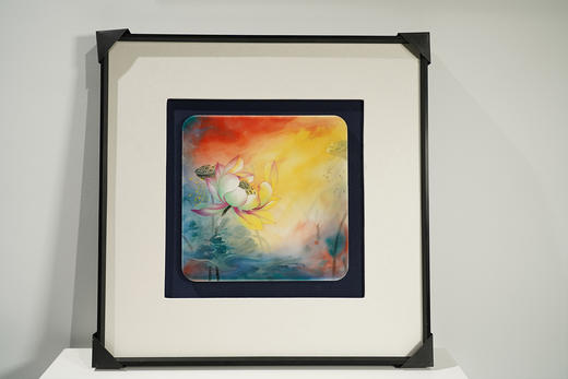 留光溢彩荷花系列小瓷板 商品图0