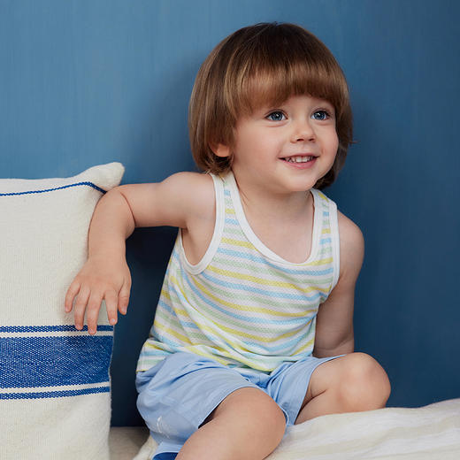 【2件装】迷你巴拉男女童宝宝纯棉背心网眼透气海洋风打底2026夏 商品图4