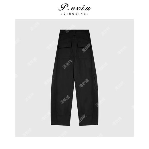 04-3潘依绣丁丁宠粉天丝复古港风弯刀设计口袋工装裤 M8913 商品图1