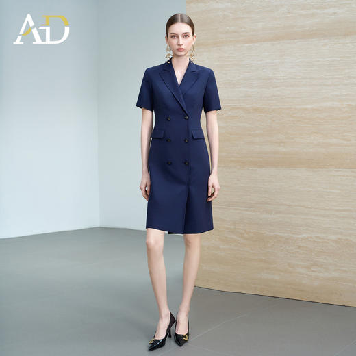 AD正式场合西装连衣裙女夏2026新款高级感通勤职业装高知得体裙子 商品图3