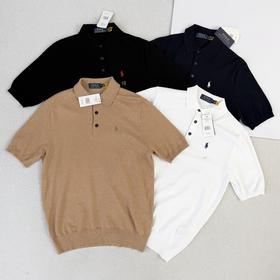 拉夫劳伦经典款三粒扣 翻领男士针织短袖 Polo 衫