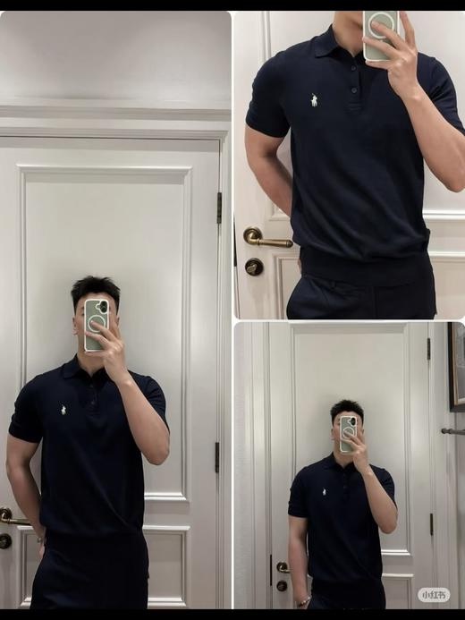 拉夫劳伦经典款三粒扣 翻领男士针织短袖 Polo 衫 商品图6