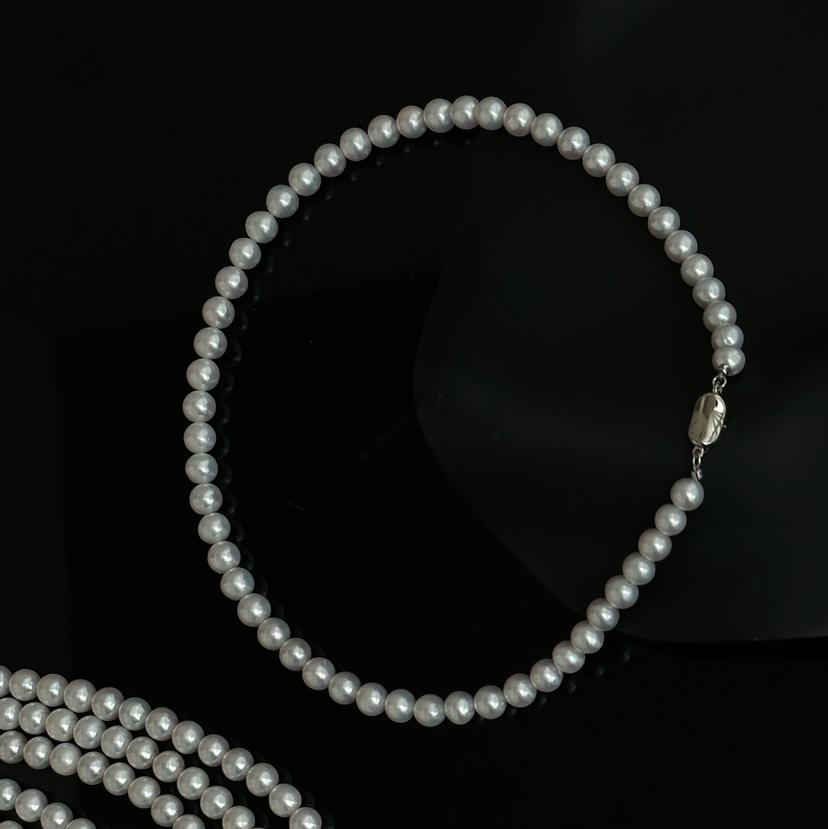 6.5-7.5mm ji光小澳白视觉感 淡水珍珠 白亮唯美 小微瑕完全不影响佩戴 限量小团8条售完即止