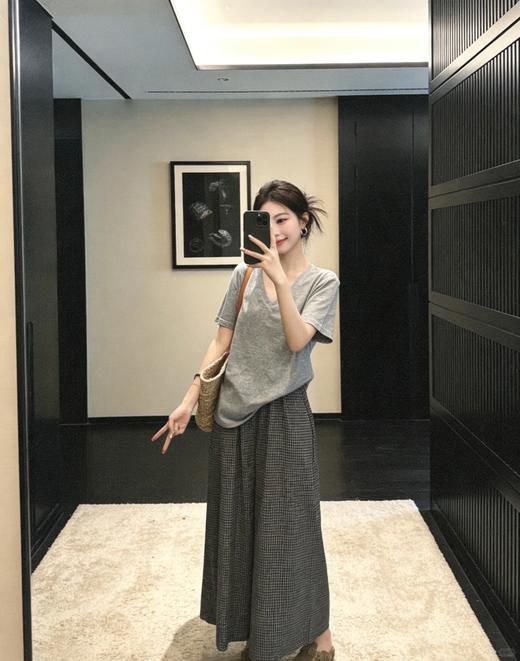 <曾小咸推荐> 4.10新品上新 T恤+格子阔腿裤休闲套装 日常189/套！ 活动价99/套！单件T恤59！单件阔腿裤79！【预售款，预计3-15天发货】 商品图8