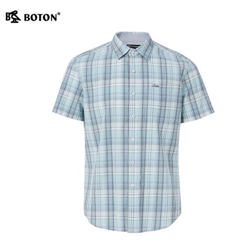 波顿男士夏季清爽自在 短袖格仔衬衫MS170226 商品图5