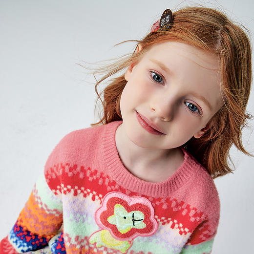 [密扇联名]迷你巴拉巴拉女童儿童毛衣柔软亲肤保暖新年毛衫拜年服 商品图4