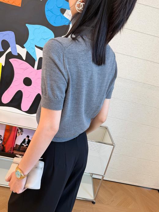 古驰 最新款灰色高领针织短袖 商品图7